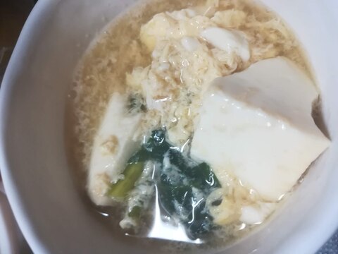 小松菜と豆腐のスープ